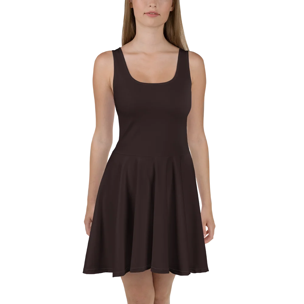 Mystique Brown All-Over Print Skater Dress product image (2)