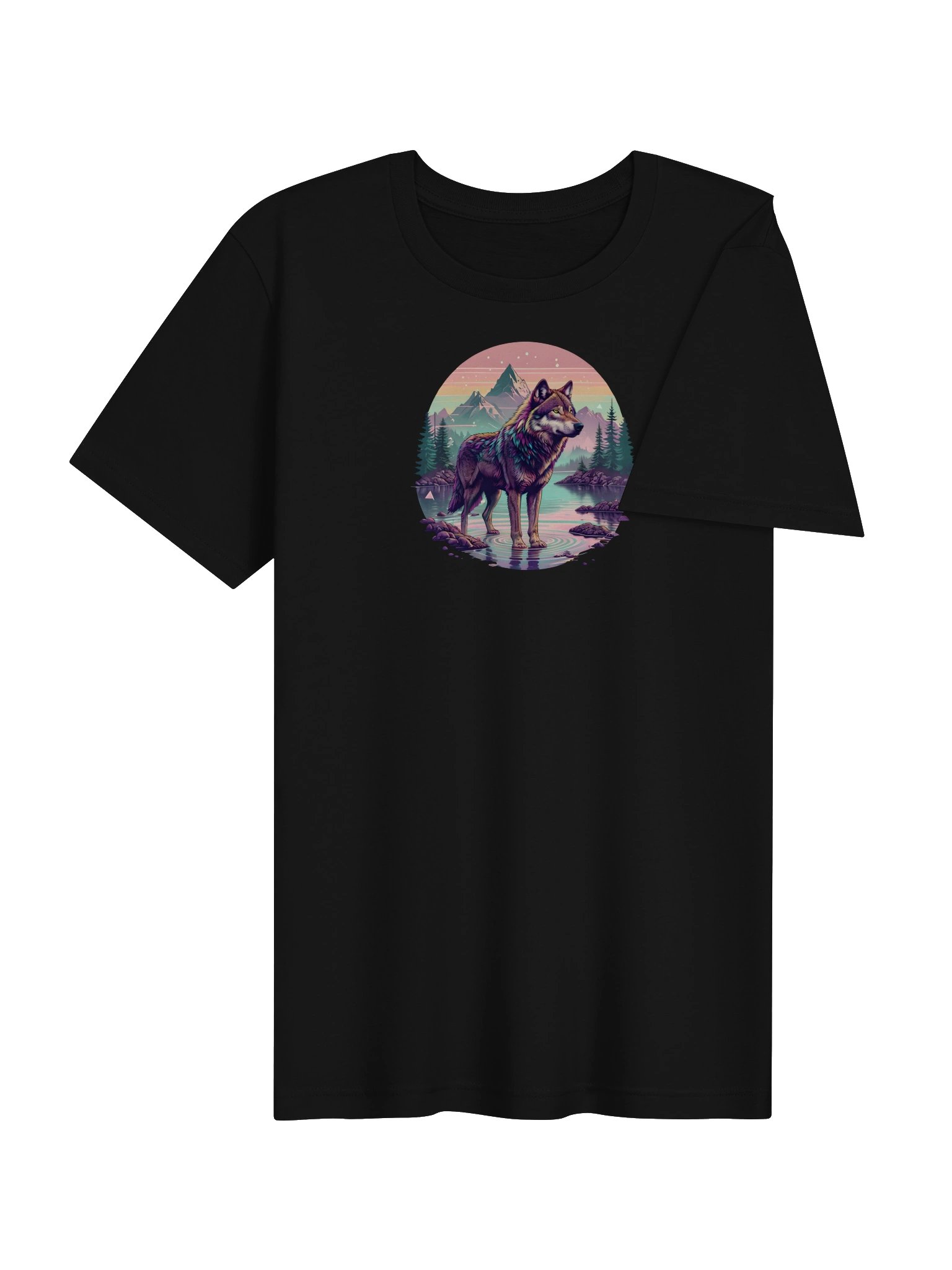 Sunset Wolf Circle Tee product image (6)