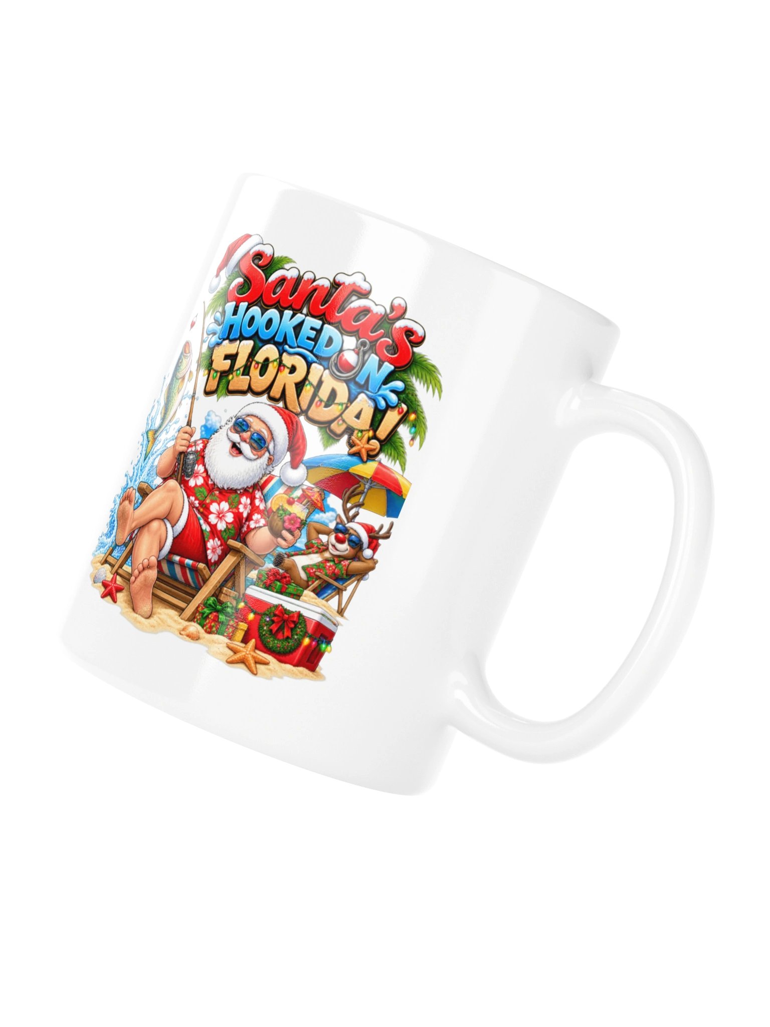 SANTA'S HOOKED ON FLORIDA! — CHRISTMAS WITH A TROPICAL TWIST - MUG product image (11)