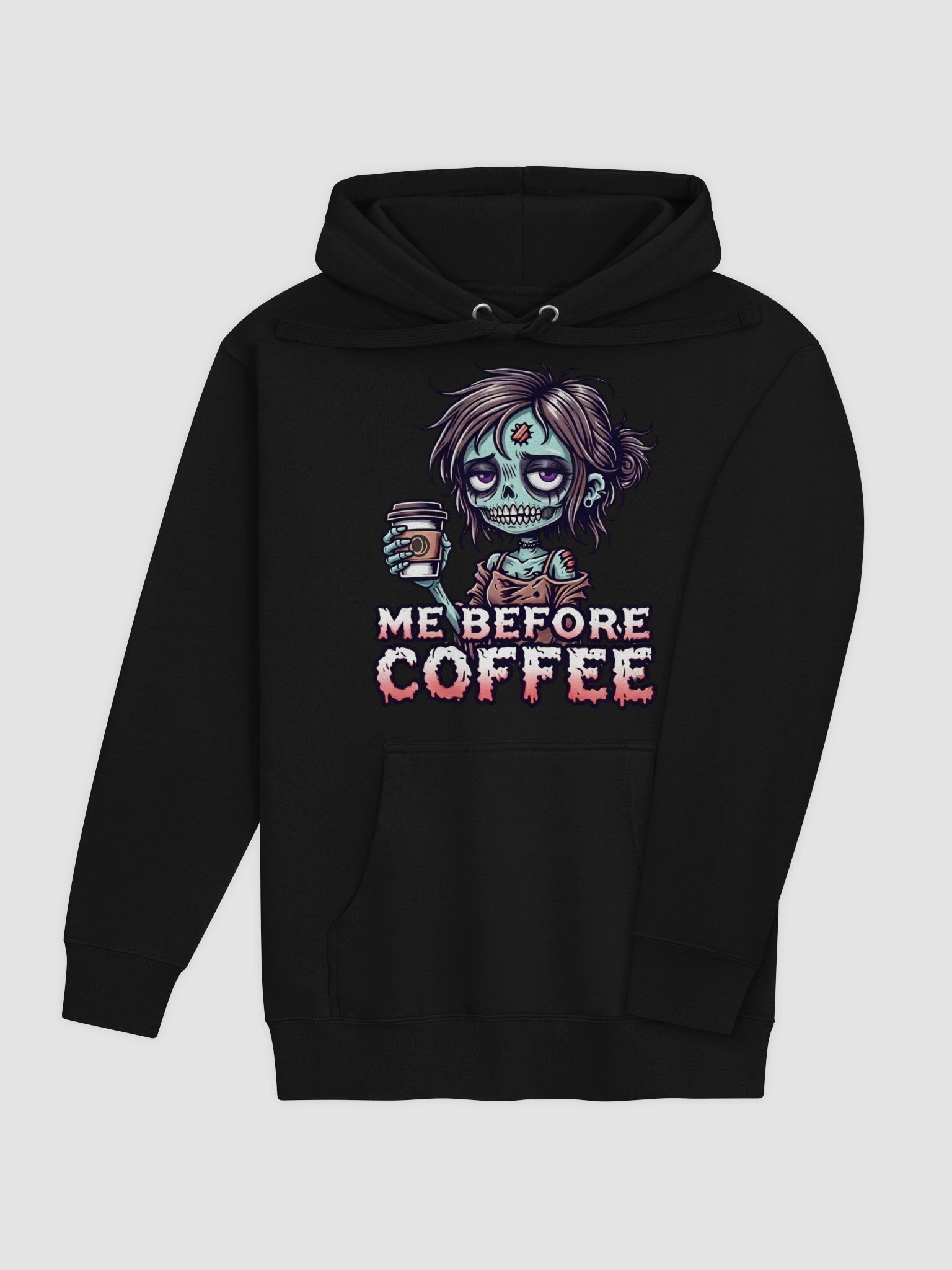 "Me Before Coffee" Zombie Chick Hoodie | Me Before Coffee Collection product image (5)