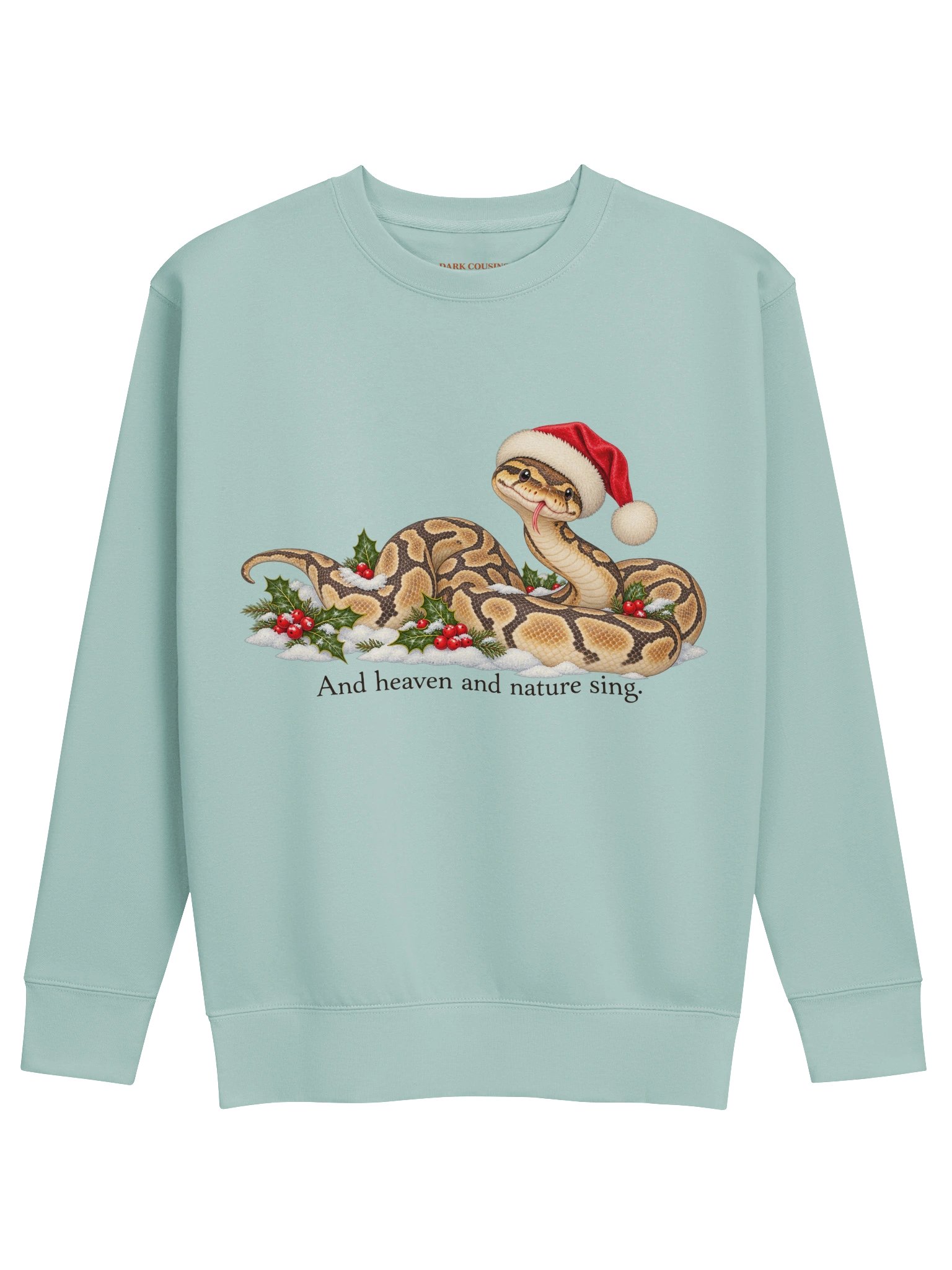 And Heaven and Nature Sing – Christmas Ball Python Sweatshirt product image (3)