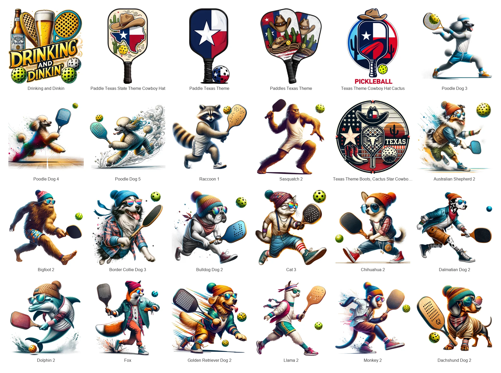 Pickleball PNG Bundle | 51 Designs | Commercial Use | Sublimation Clipart product image (3)