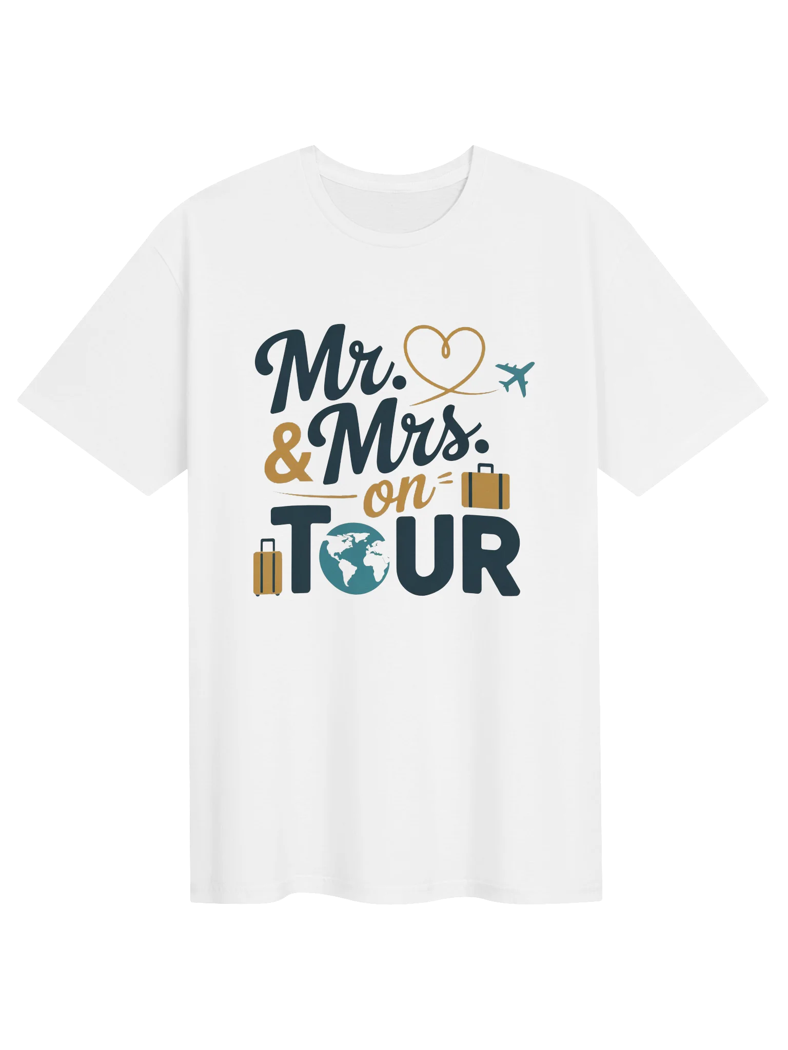 Mr. & Mrs. On Tour T-Shirt | Honeymoon Travel Tee product image (1)