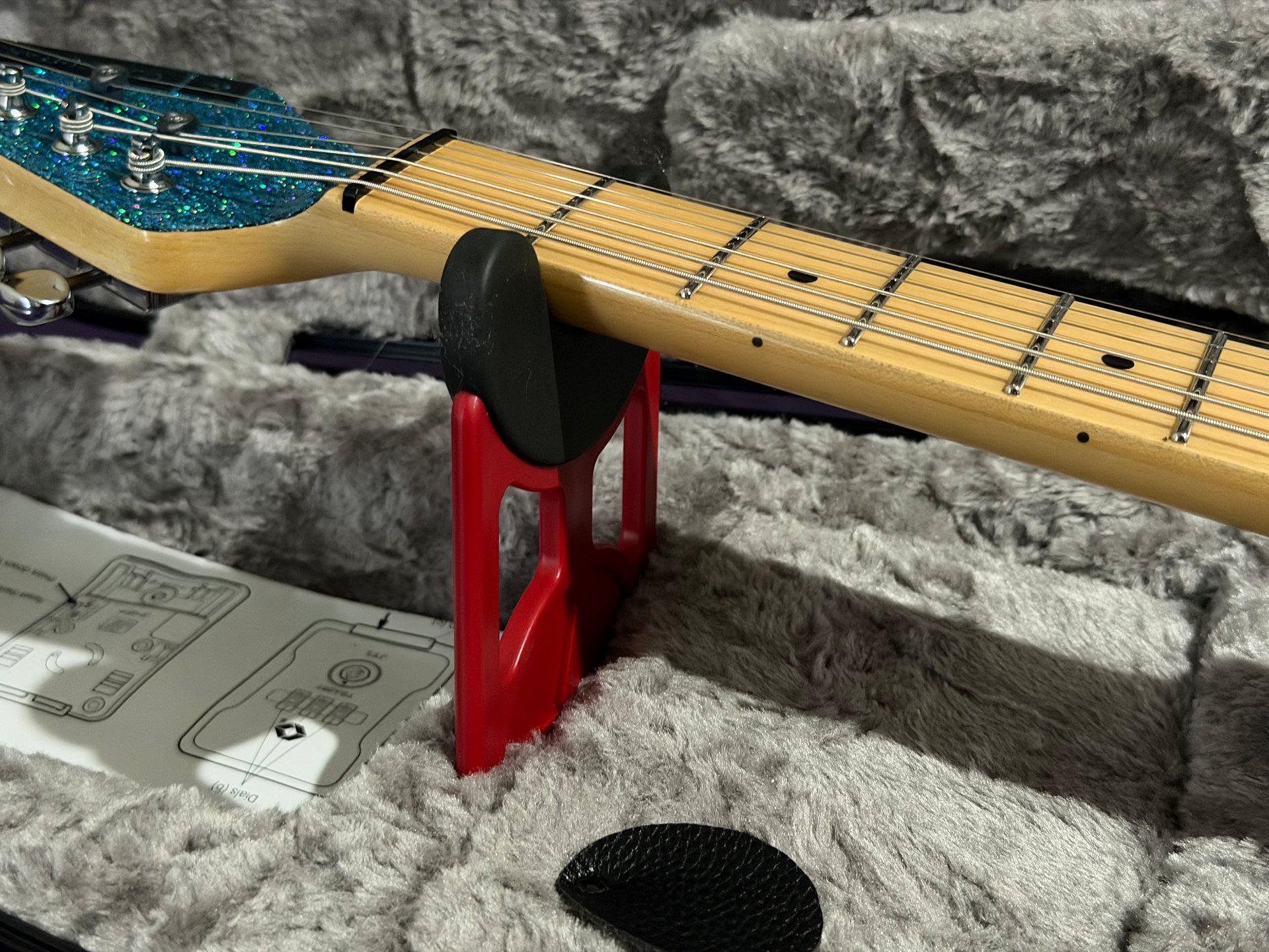 GD Guitars Super S – Aqua Teal Metallic Sparkle | Gamsbucker Equipped | Stainless Steel Frets | Hardshell Case | Single Humbucker product image (11)
