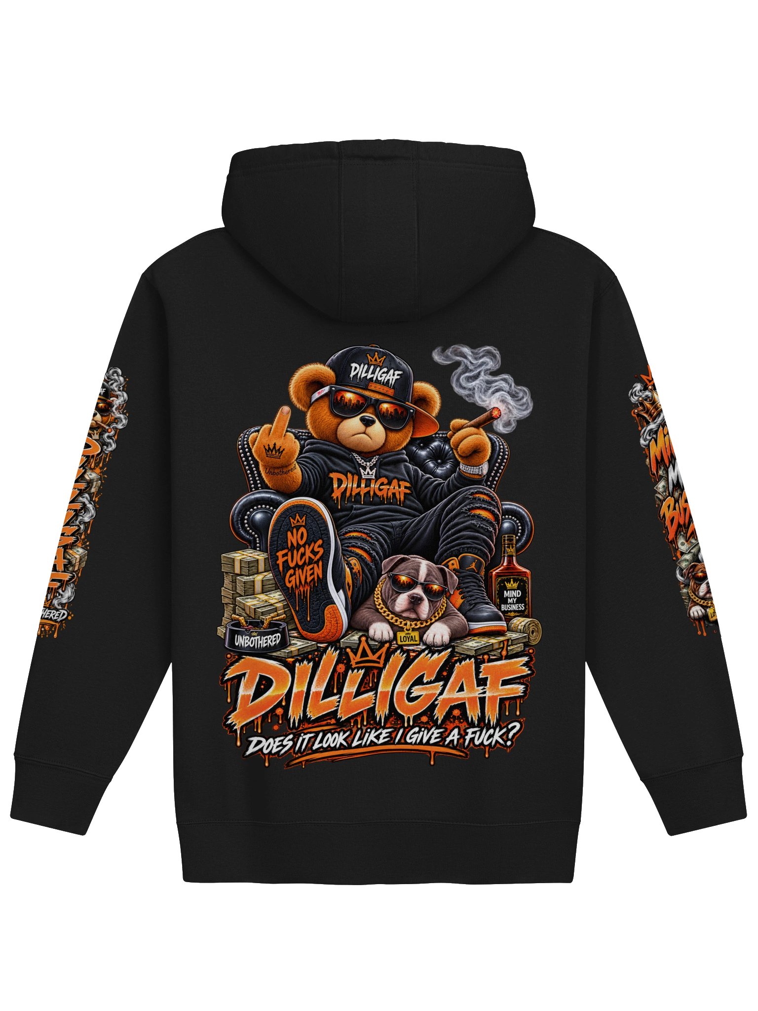 DILLIGAF Unbothered Premium Hoodie product image (27)