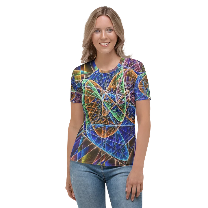 Lissajous Trilogy - Geometric Negative Art Women's Crew Neck T-Shirt product image (1)