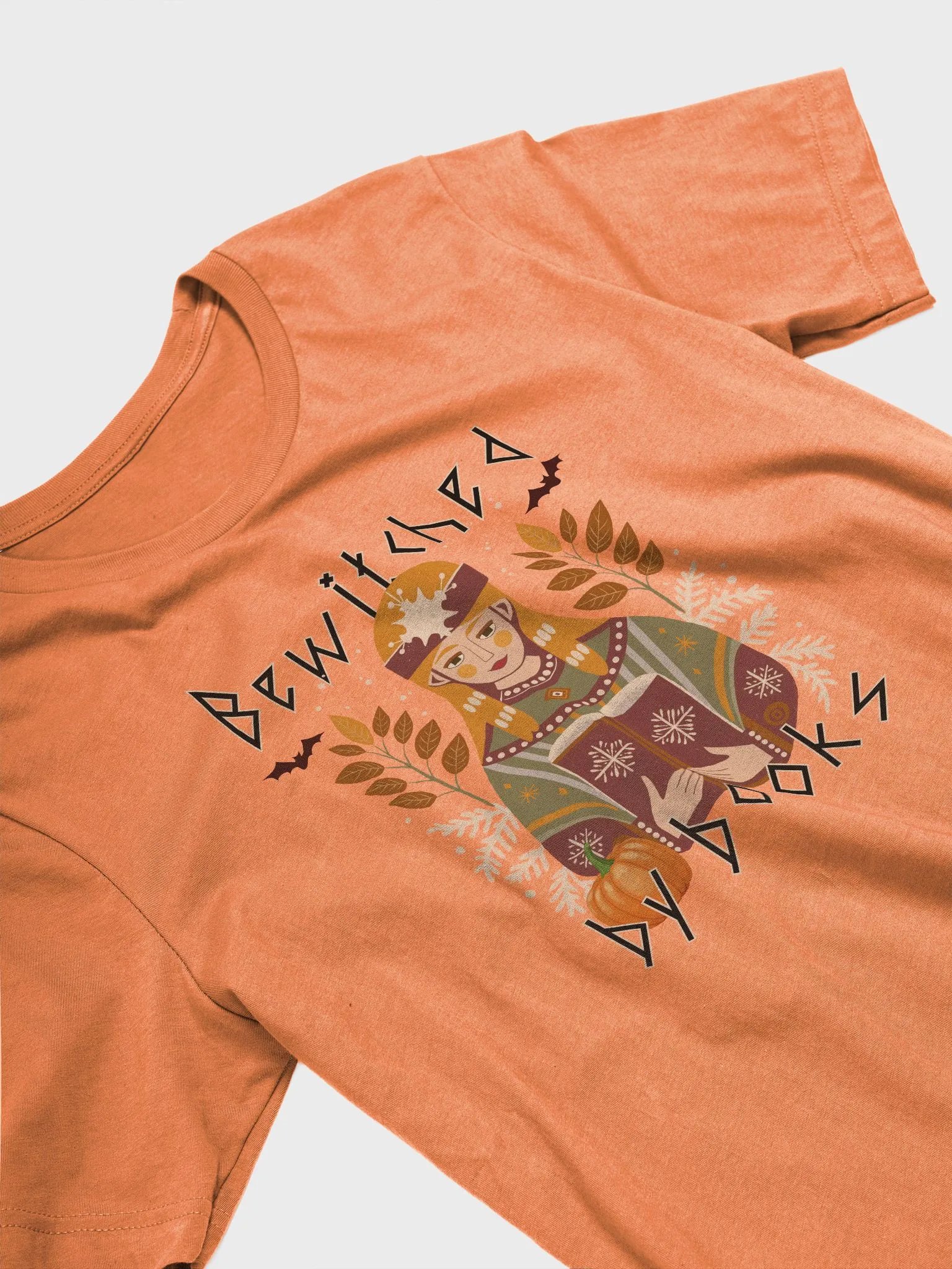 Bewitched By Books: Scandinavian Folk Art Halloween Shirt product image (4)