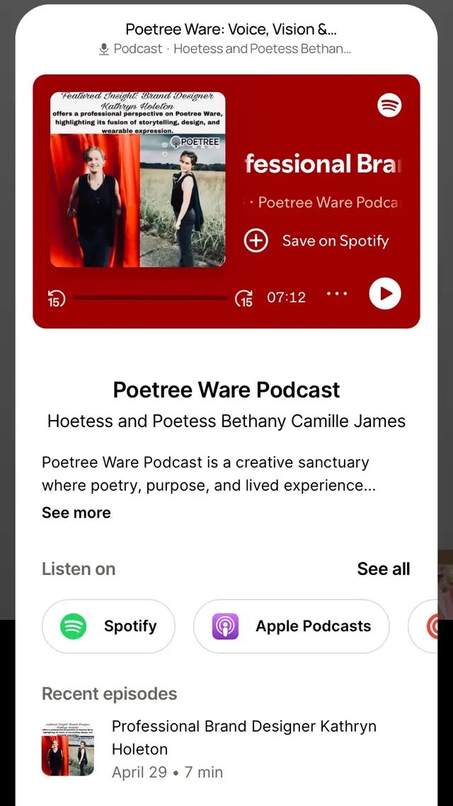 As a brand designer, I recently audited Poetree Ware, a merch brand, which was a unique opportunity since my role is to help musicians tell their stories. Here’s what’s working well on the Poetree site: * The layout is simple and easy to navigate. * The front-page message immediately connects with visitors. * There are various product options available. * It includes a subscribe feature for audience building. * All social media links are functional. * Branding is consistent across all platforms. * Multiple currency options are offered, which is great. Overall, the site has a strong foundation, with its minimal and simple design making navigation easy. With a few aesthetic refinements, it could feel even more polished. Adding a contact page would improve accessibility, and including a direct link to the mobile app for Google Play and the Apple Store would strengthen the user journey. I also have a question: Is Poetree aiming to compete with Poetizer? I used to be very active on that platform. Listen to the podcast here: https://open.spotify.com/episode/1ZnKJn7ysCmQAG4ooLEDJa?si=ZiG8kVjeQLmTIwecREosBA 