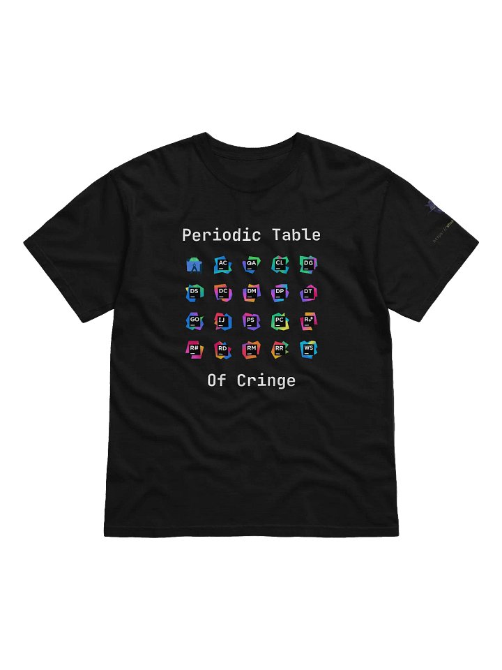 Jetbrains Periodic Table of Cringe T-shirt product image (1)