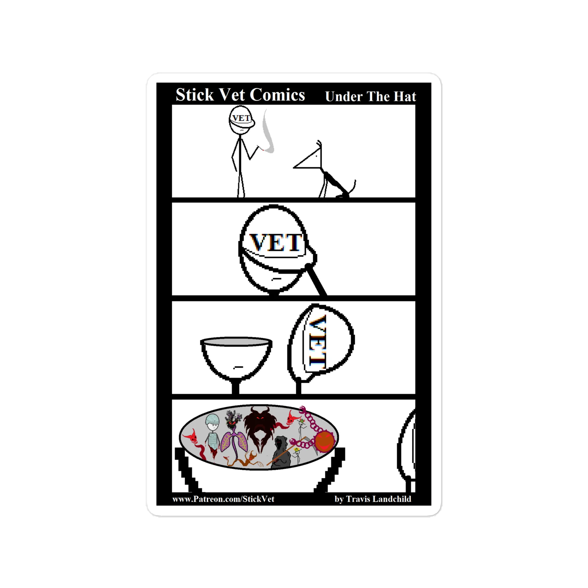 Under the Hat: Stick Vet Comic Decal product image (1)
