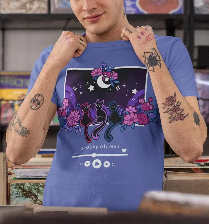 Subtle Bisexual Pride Lofi Cat Tee product image (1)