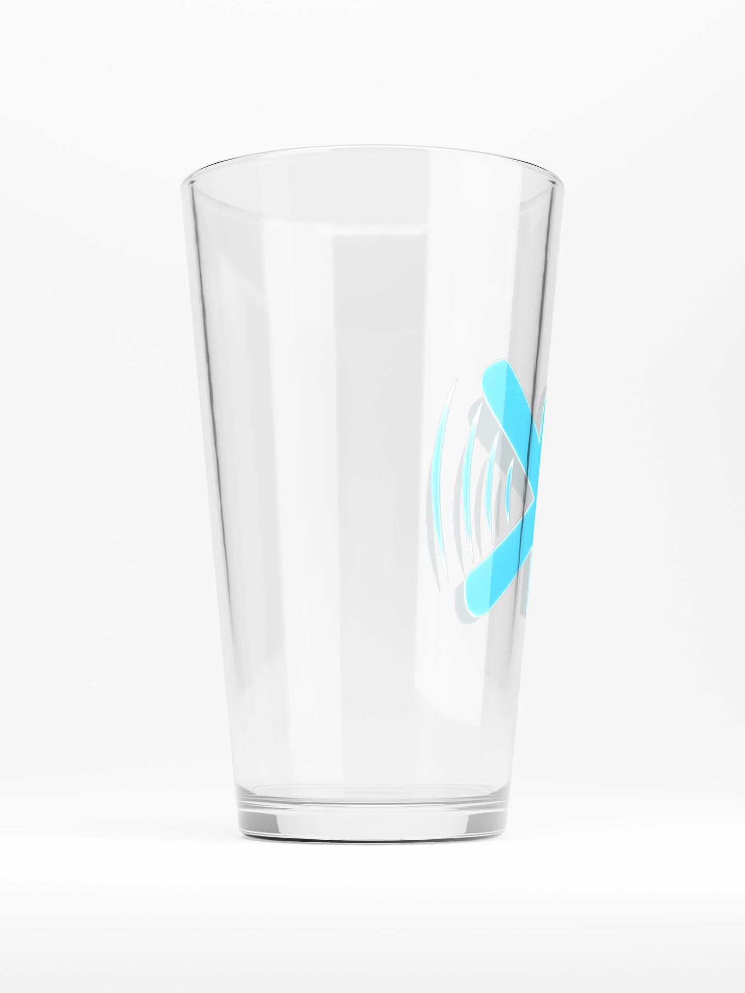 KIUK Shaker Pint Glass — Cyan Logo product image (2)