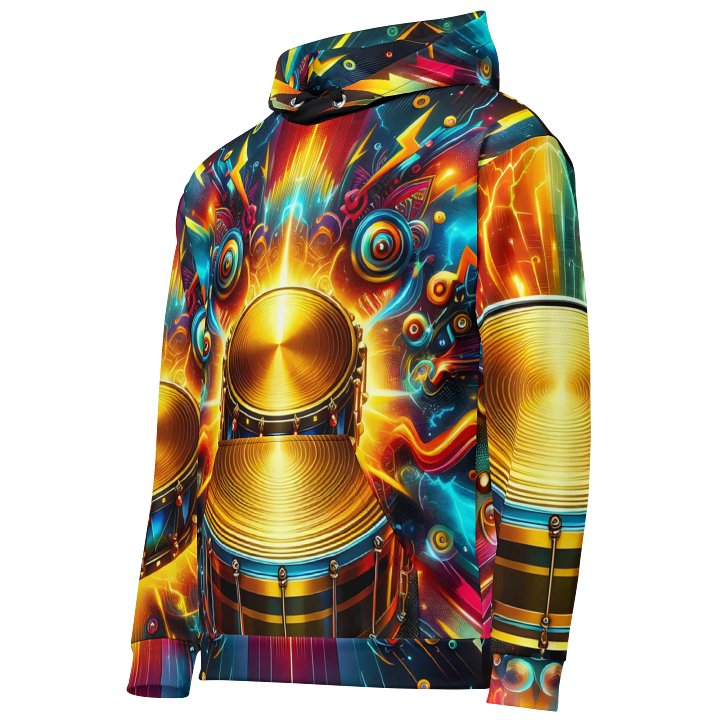 Drum Musical Instrument - All-Over Unisex Hoodie #10 product image (2)