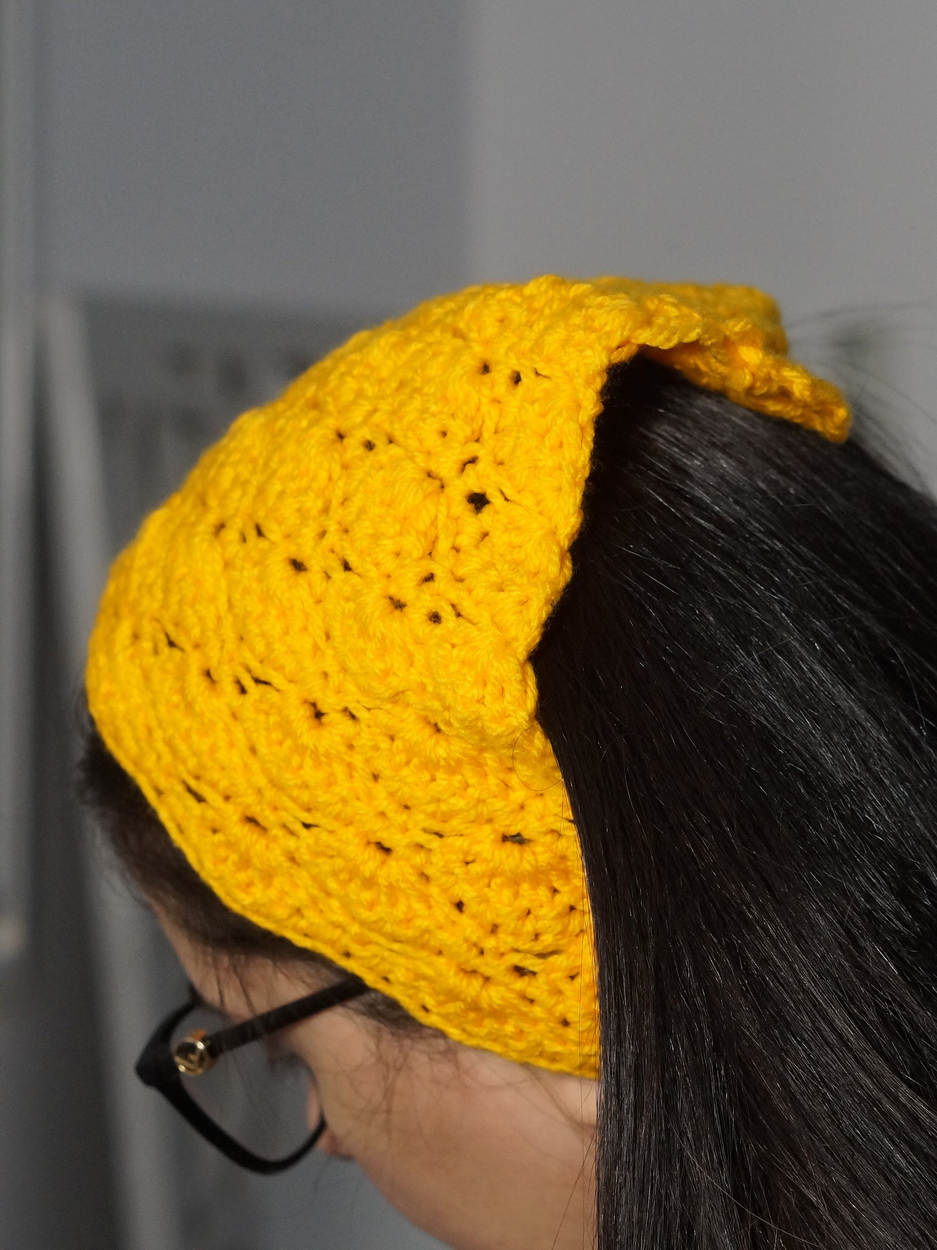 Shell stitch headband crochet pattern product image (5)