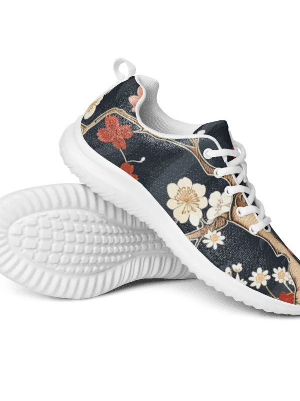 Japanese Vintage Floral Women's Athletic Shoes | Kimono Print Sneakers product image (3)