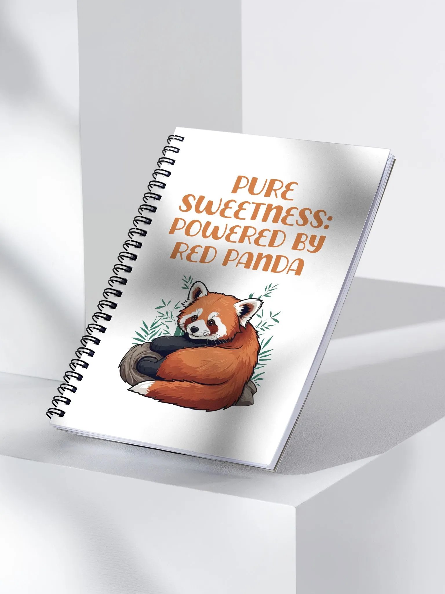 Pure Sweetness: Powered By Red Panda - Cute Animal Design Spiral Notebook product image (3)
