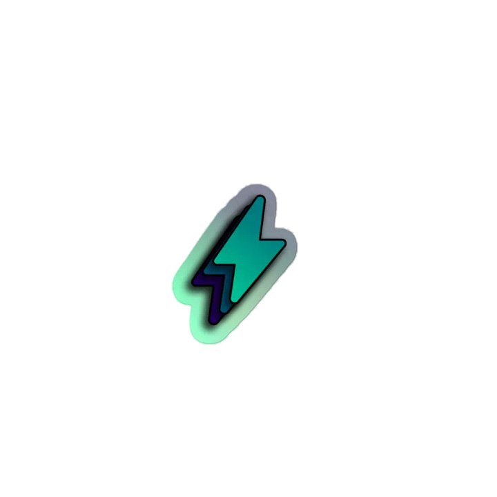 Bolt holographic sticker product image (2)