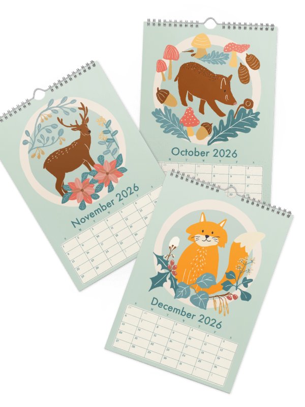 Swiss Wildlife 2026 Wall Calendar – Nature-Inspired Animal Art for Kids, Families & Nature Lovers product image (9)