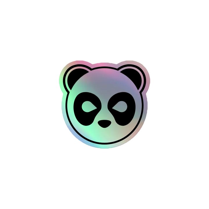 Holographic Panda Logo Sticker product image (1)