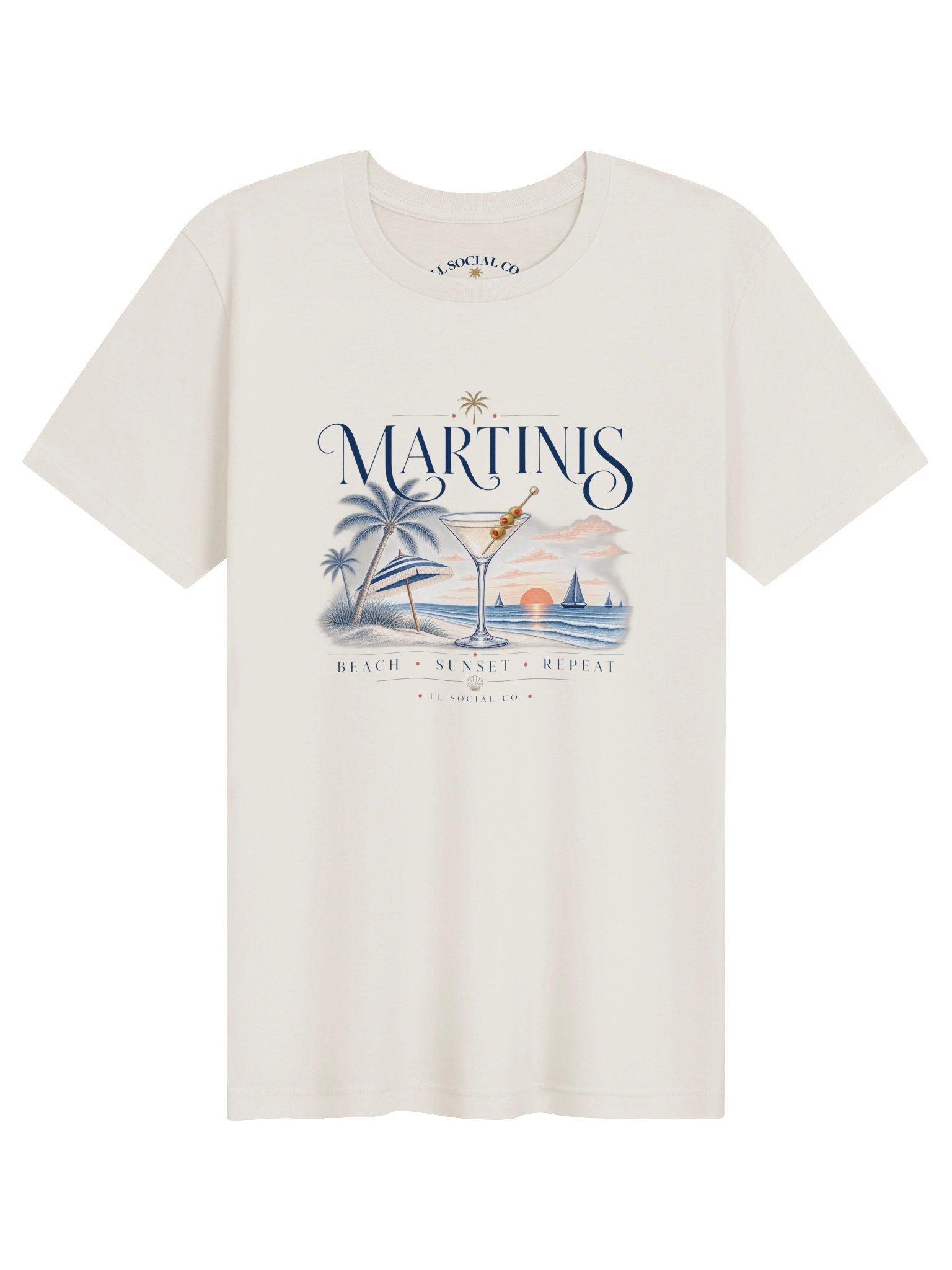 Martinis Beach Sunset Repeat - Unisex Resort Tee product image (1)