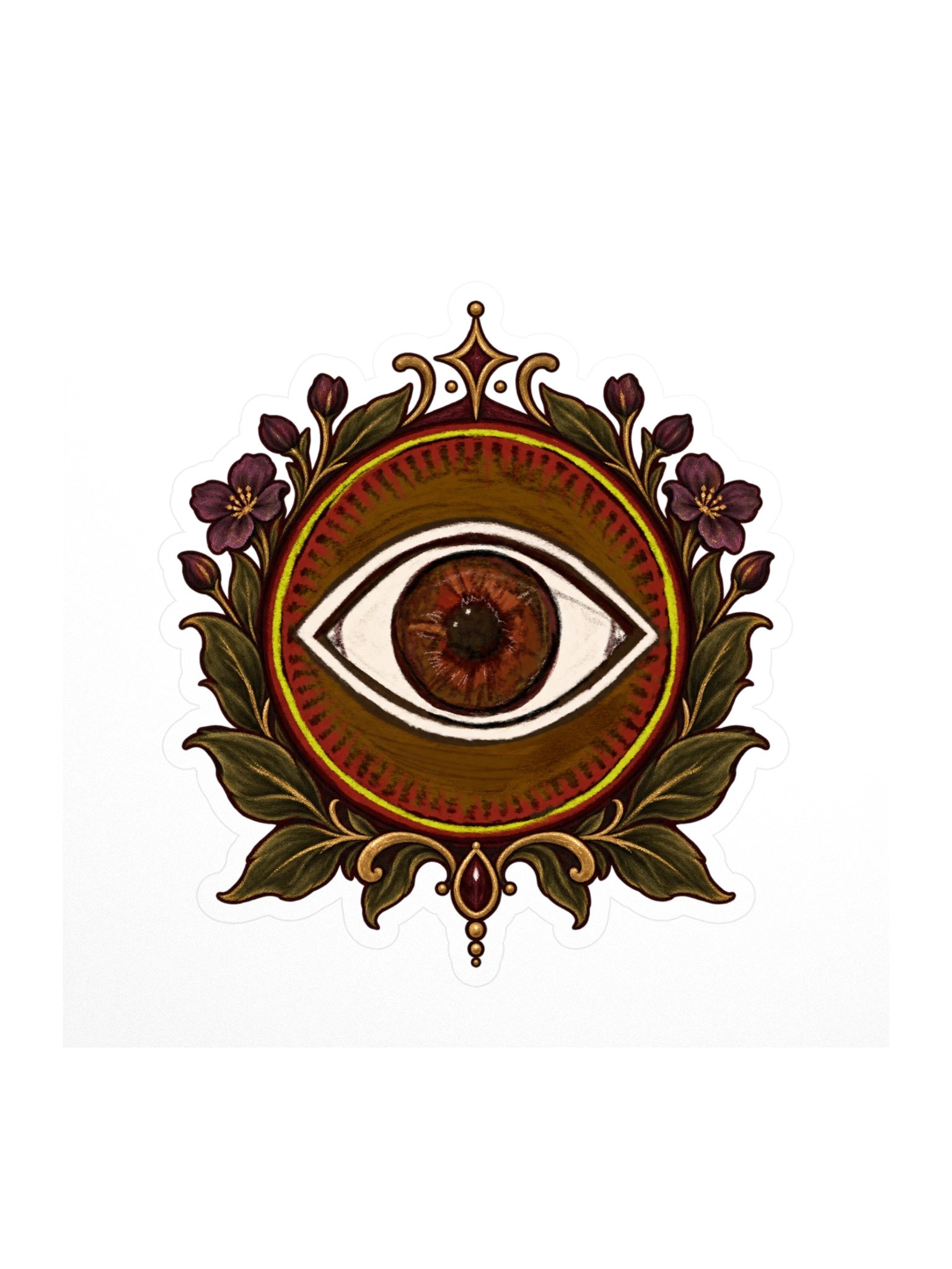 Mystic Eye Ornate Emblem Kiss Cut Sticker product image (1)