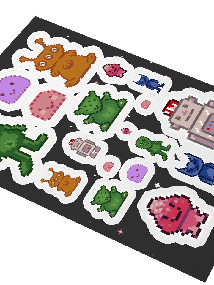 Outta Space Pixels sticker sheet product image (2)