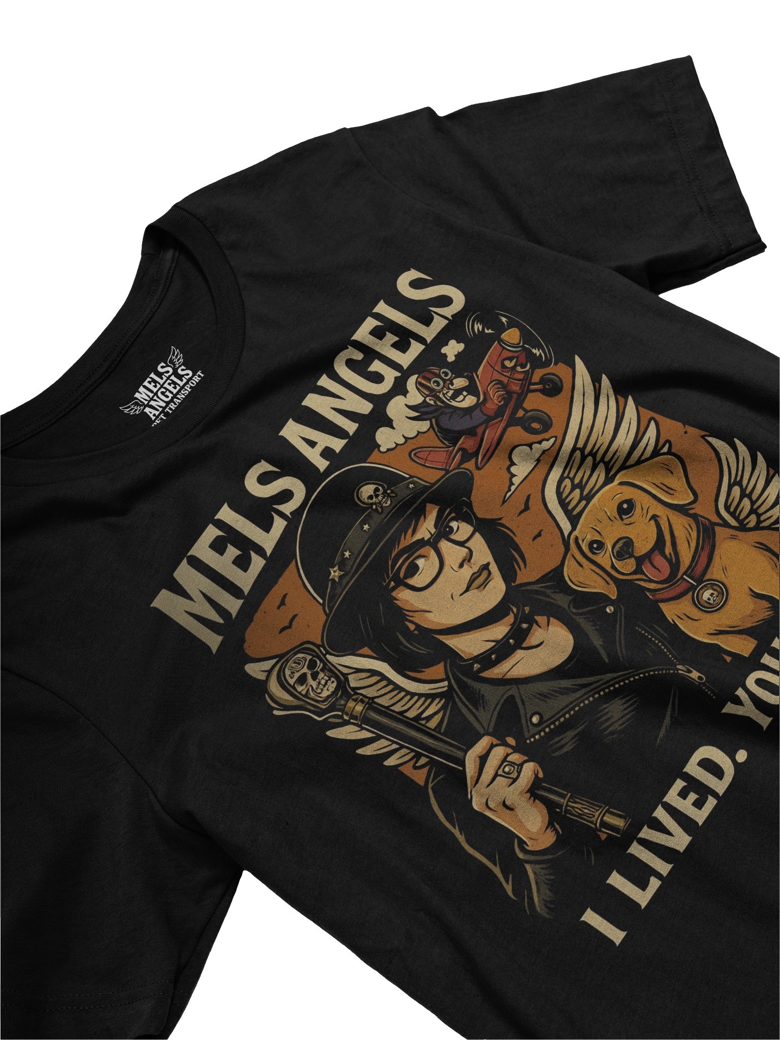 Original design- Mel’s Angels “I Lived. You Mad?” T-Shirt – Bella+Canvas Unisex Graphic Tee, Road-Worn Survivor Series product image (2)