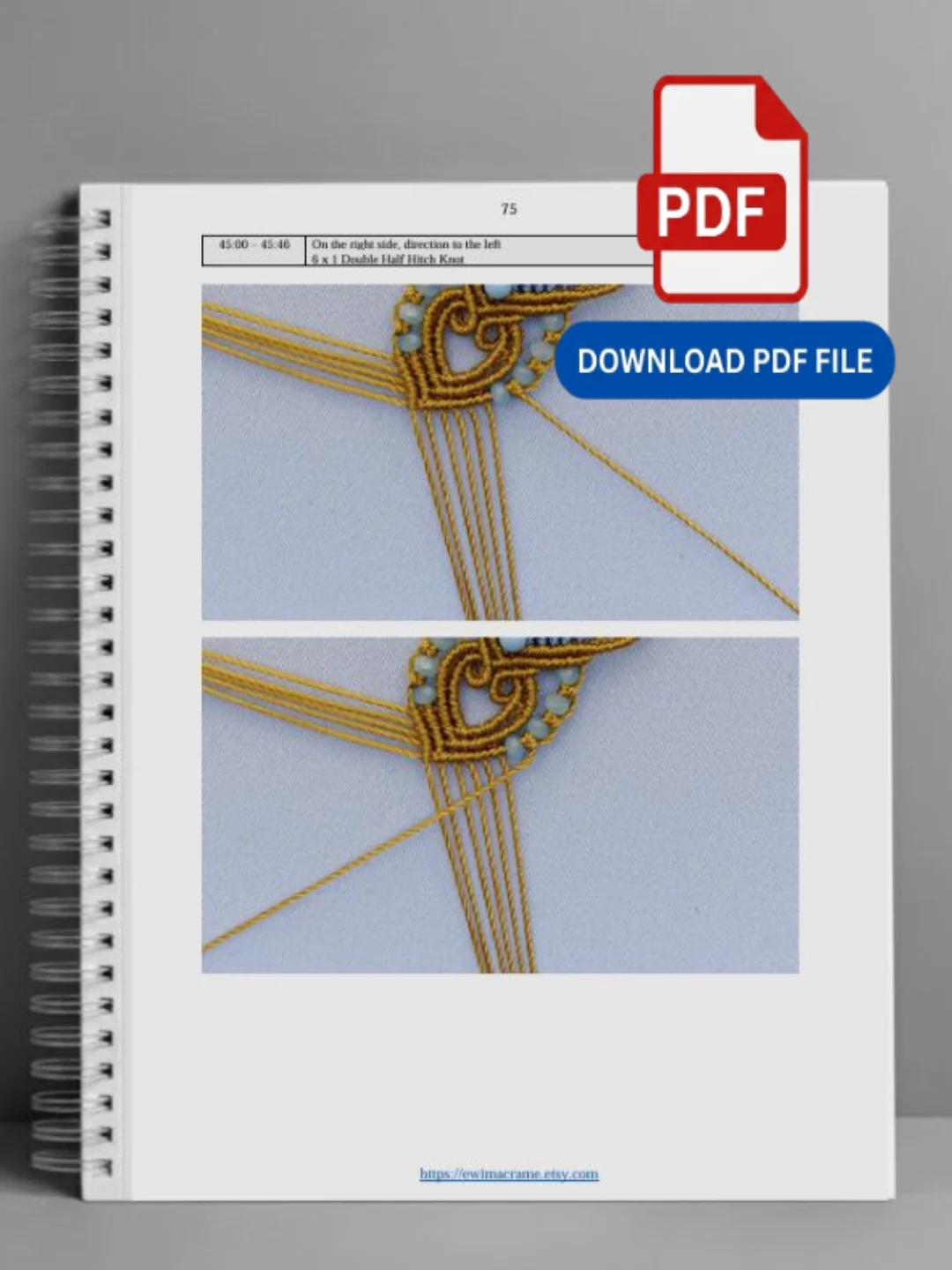 Micro Macrame Boho Chic Earrings – Photo & Video Tutorial product image (5)