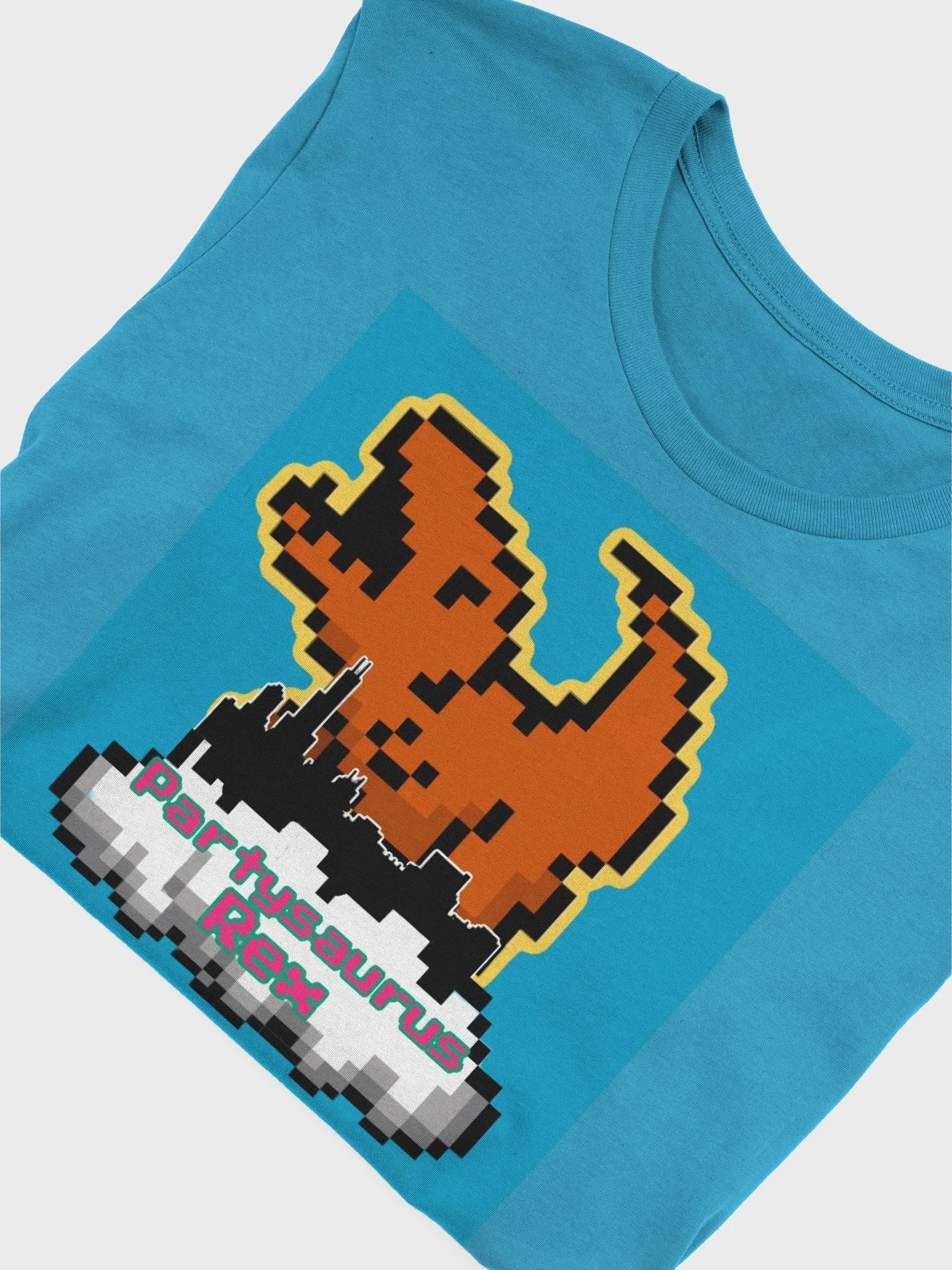 8 Bit Partysaurus Rex Tee Aqua product image (4)