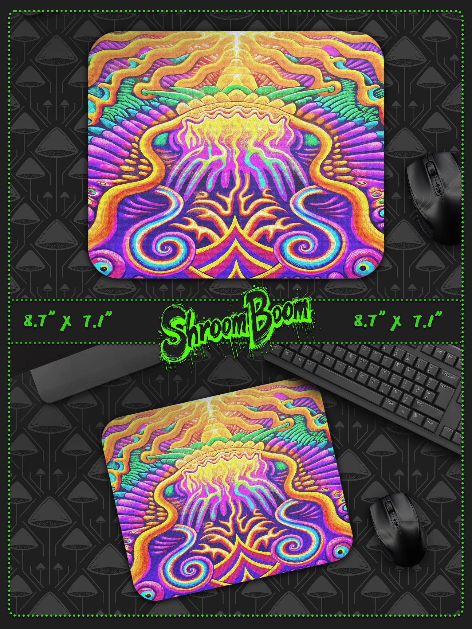 Temple Bloom - Sacred Geometry Gaming Mouse Pad product image (1)