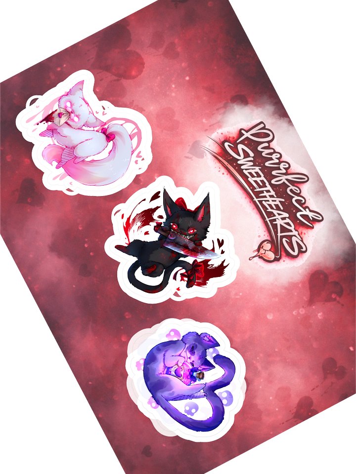 Purrfect Sweethearts | A Horror Love Story Sticker Collection product image (1)
