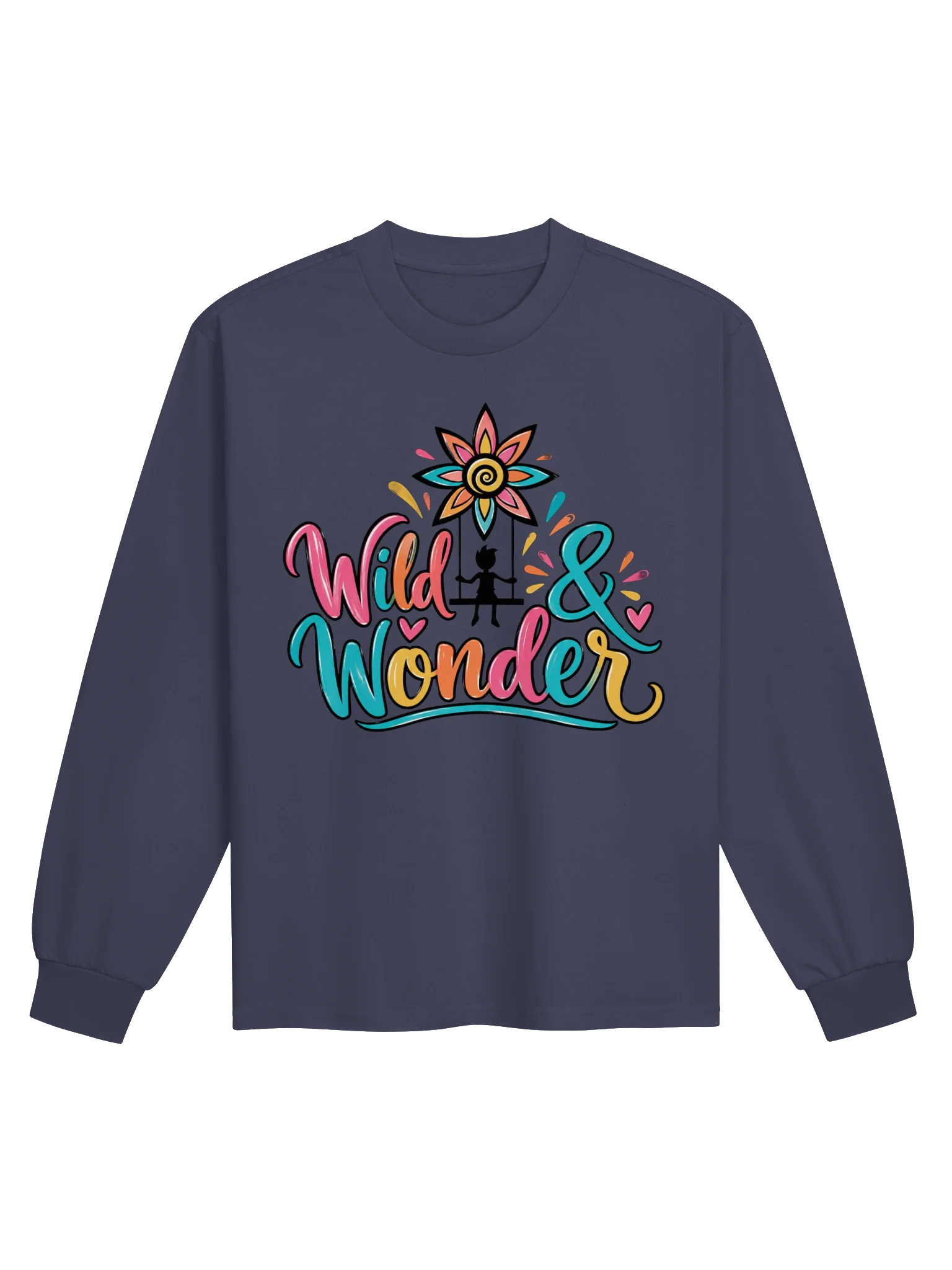 Wild & Wonder – Colorful Long Sleeve Graphic Tee 🌸 product image (1)