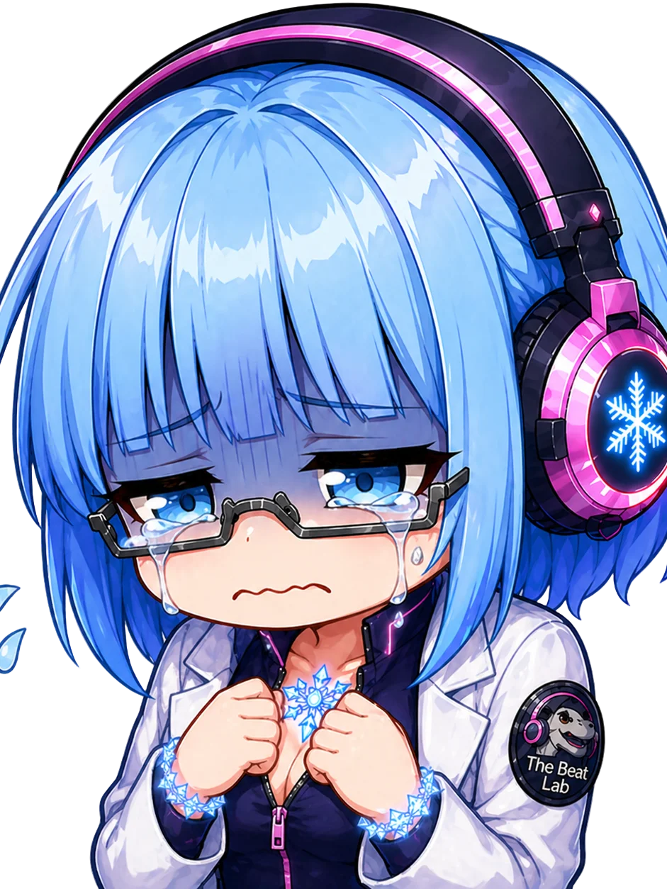 Lady Frost Sad Emote - Die Cut Sticker product image (1)