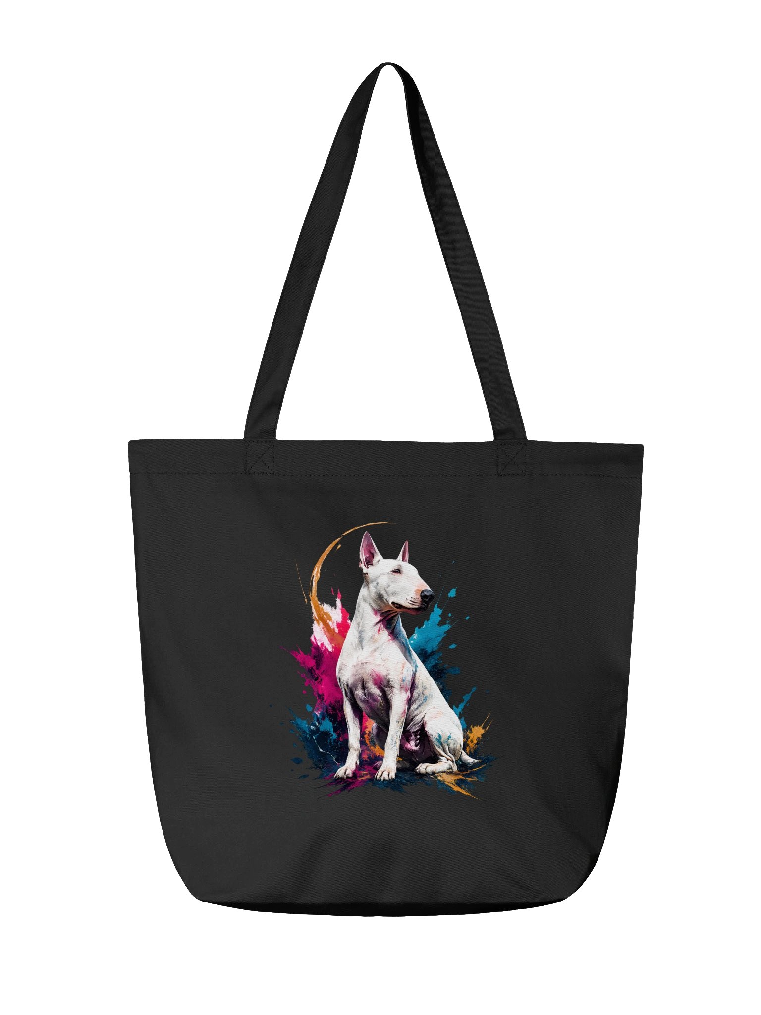 Bull Terrier Splashing Colours Tote Bag product image (3)