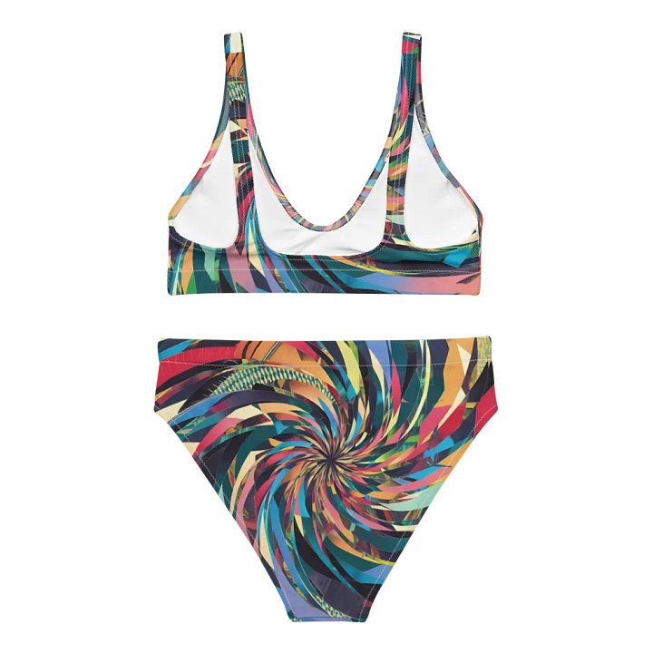 Abstract Lithographic Pattern Design High Waisted Bikini - V11 product image (1)