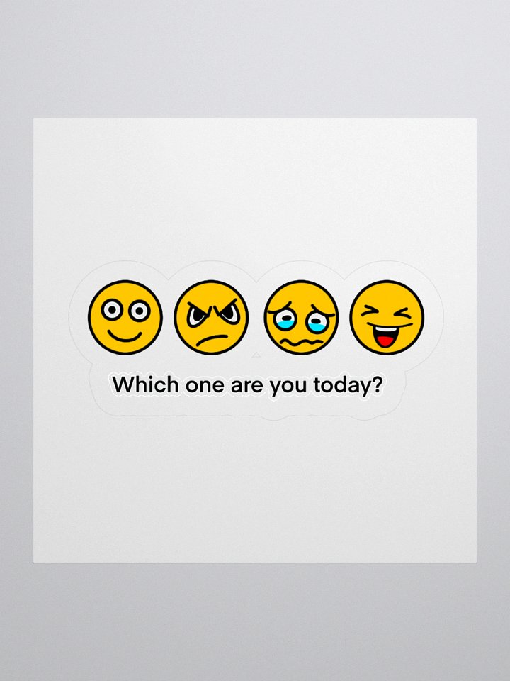 Emoji Mood Kiss Cut Stickers product image (2)