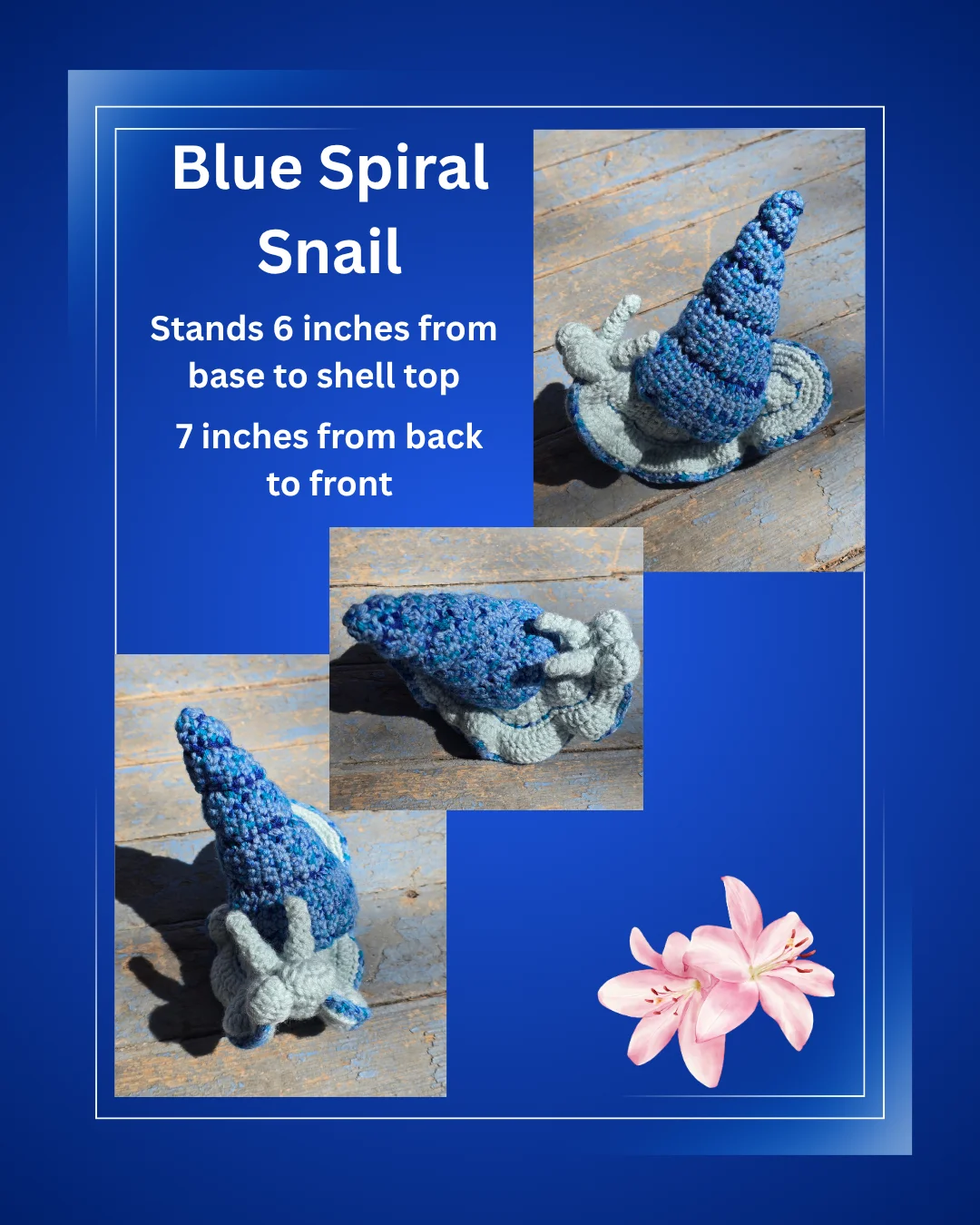 Blue Spiral Snail Plushie 🐑 product image (1)