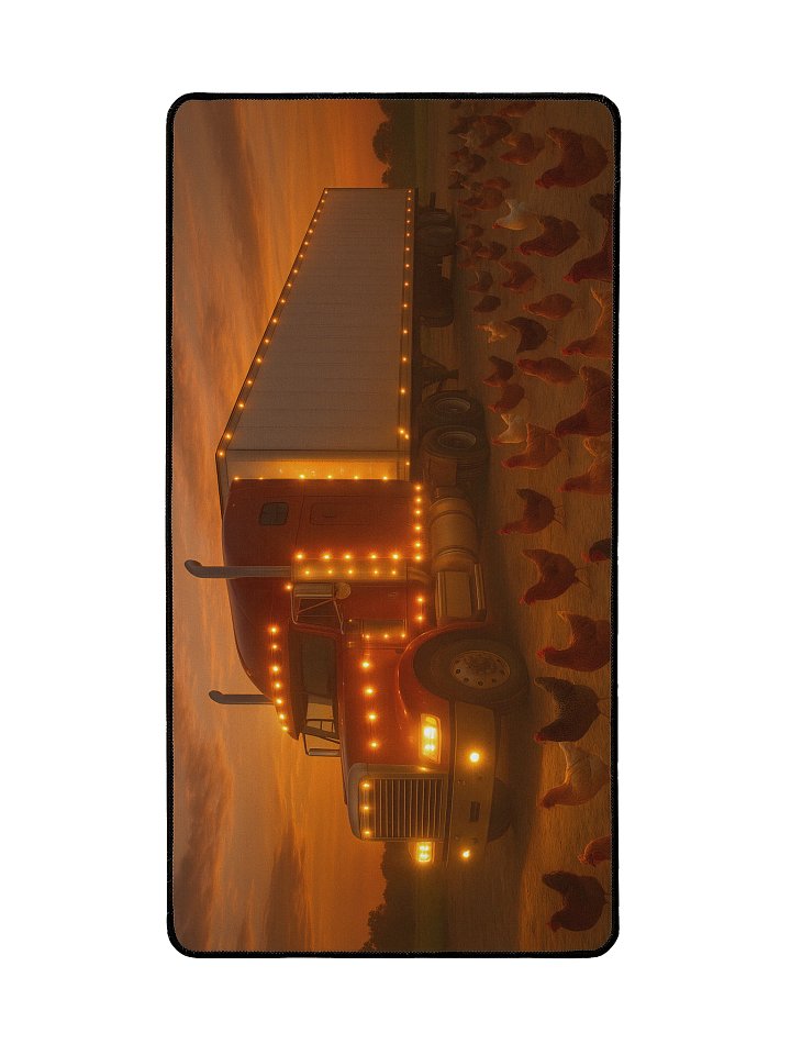 Midnight Rooster Run™ LED Semi-Truck Desk Mat product image (2)