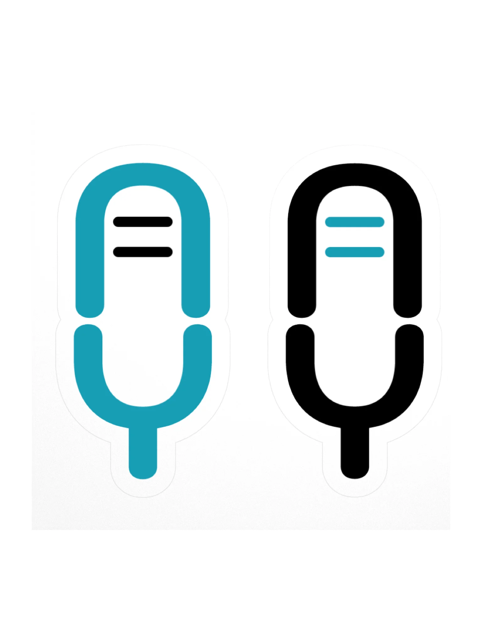 FunnyNFarbsy Microphone Logo Kiss Cut Stickers Set product image (1)