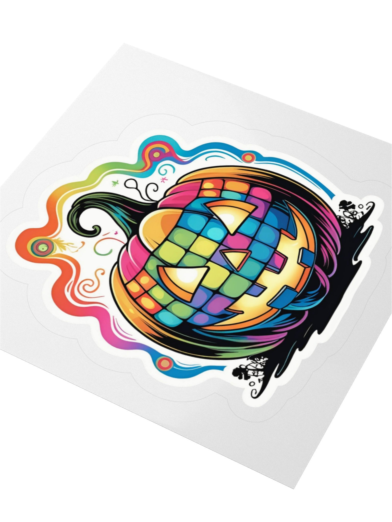 Groovy Pumpkin Kiss Cut Stickers product image (3)