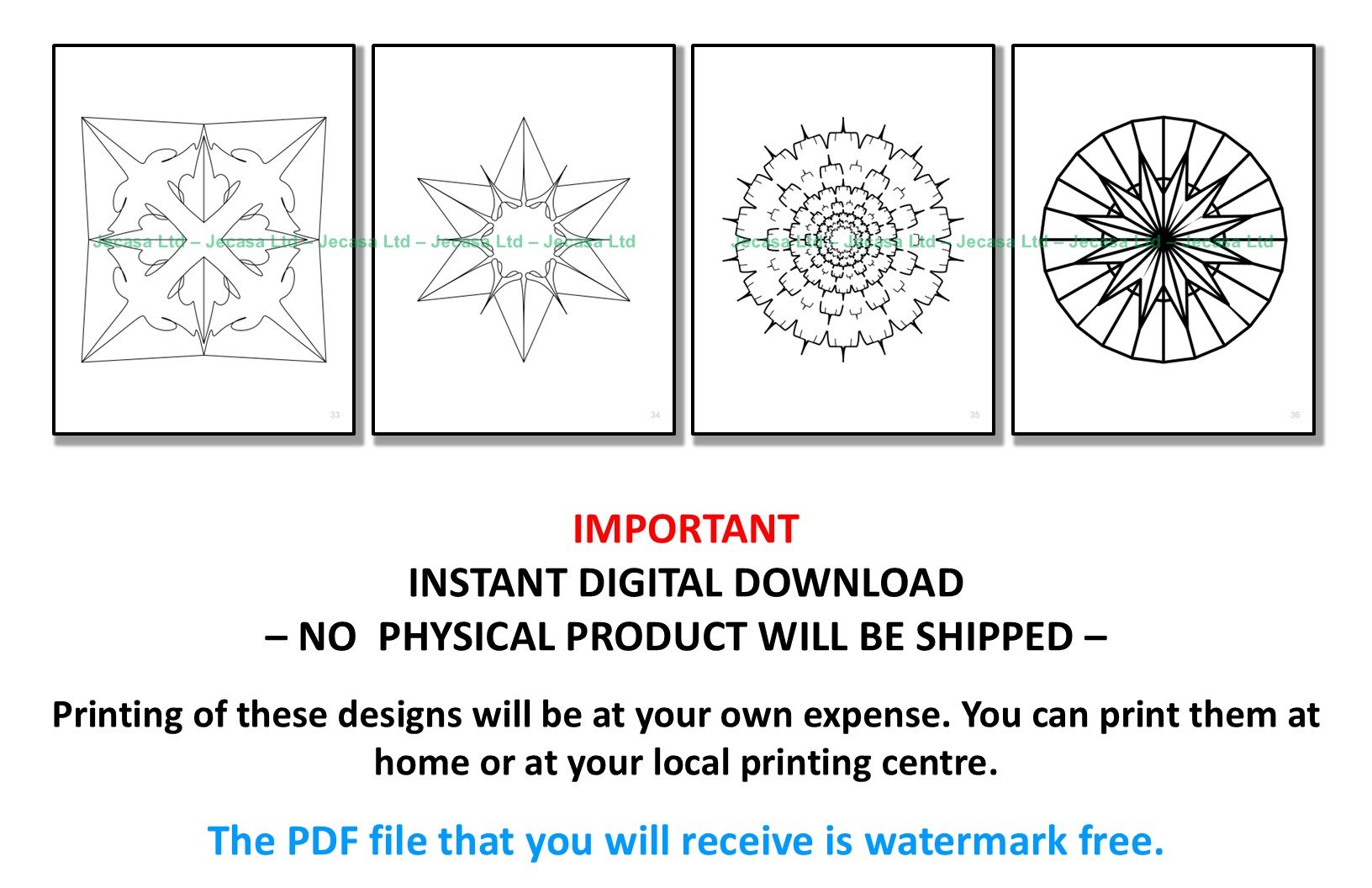 100 Geometric Mandala Coloring Pages | PDF | Digital File | Series GM2025 Vol. 7 product image (7)