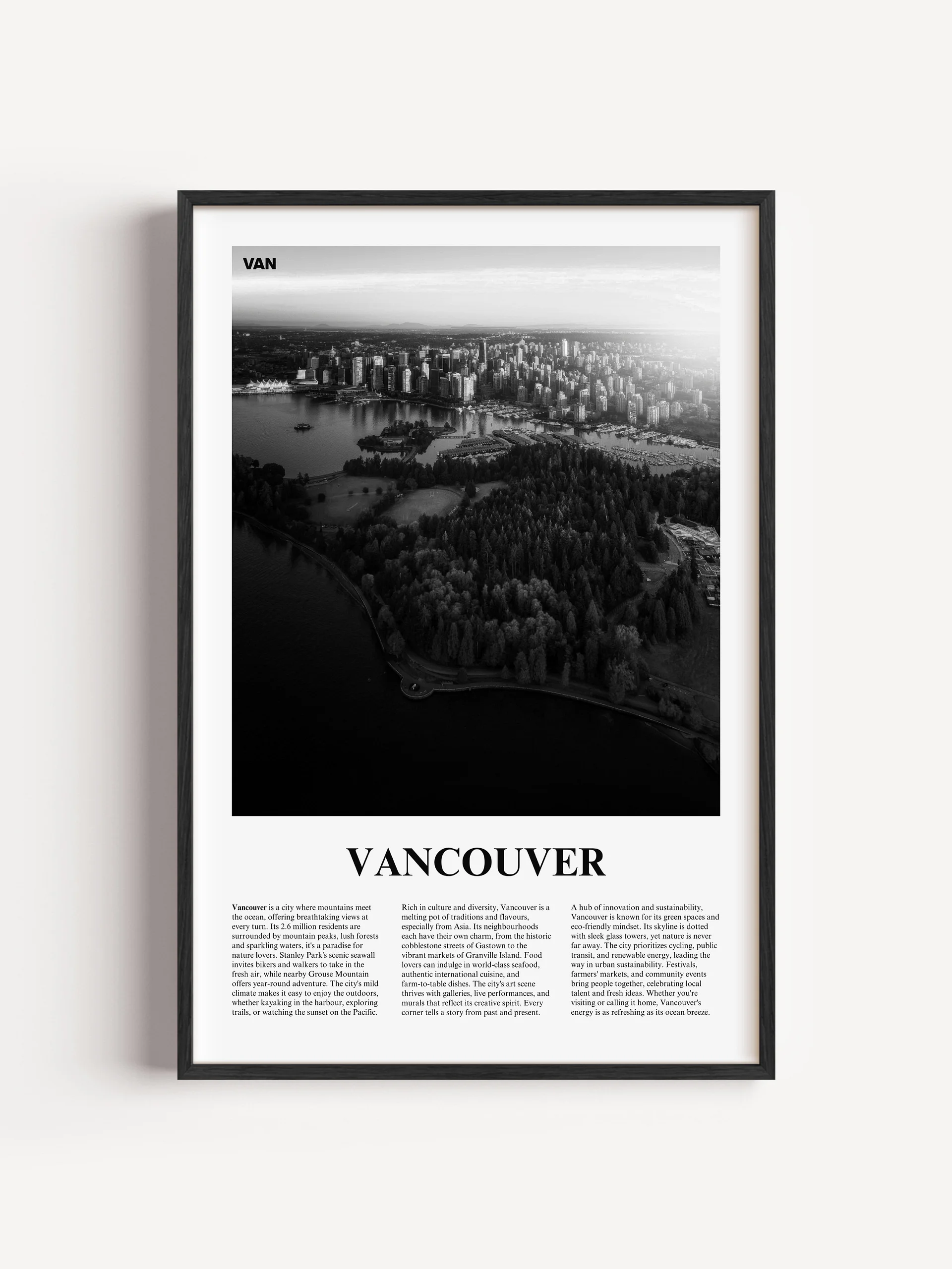 Vancouver 01 Newspaper Poster product image (1)