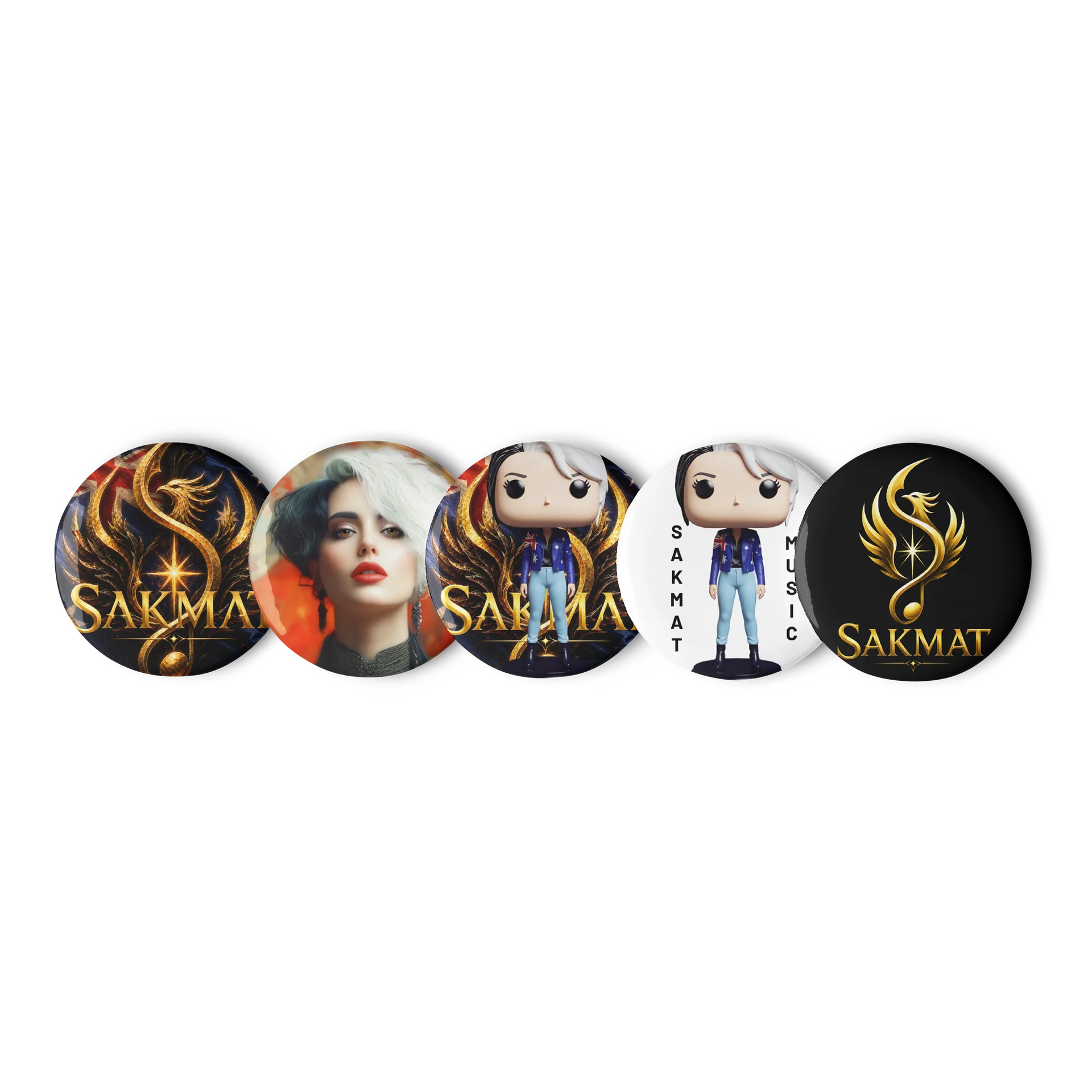 SAKMAT Gold Phoenix Aussie Pin Set product image (1)