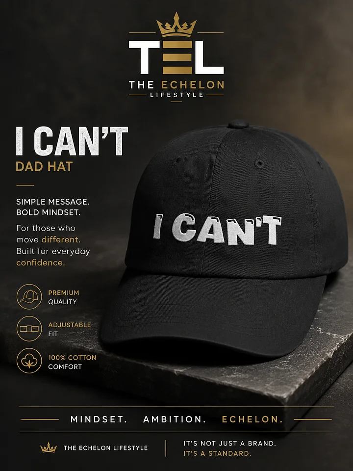 Unisex Cap · "I Can't" product image (1)