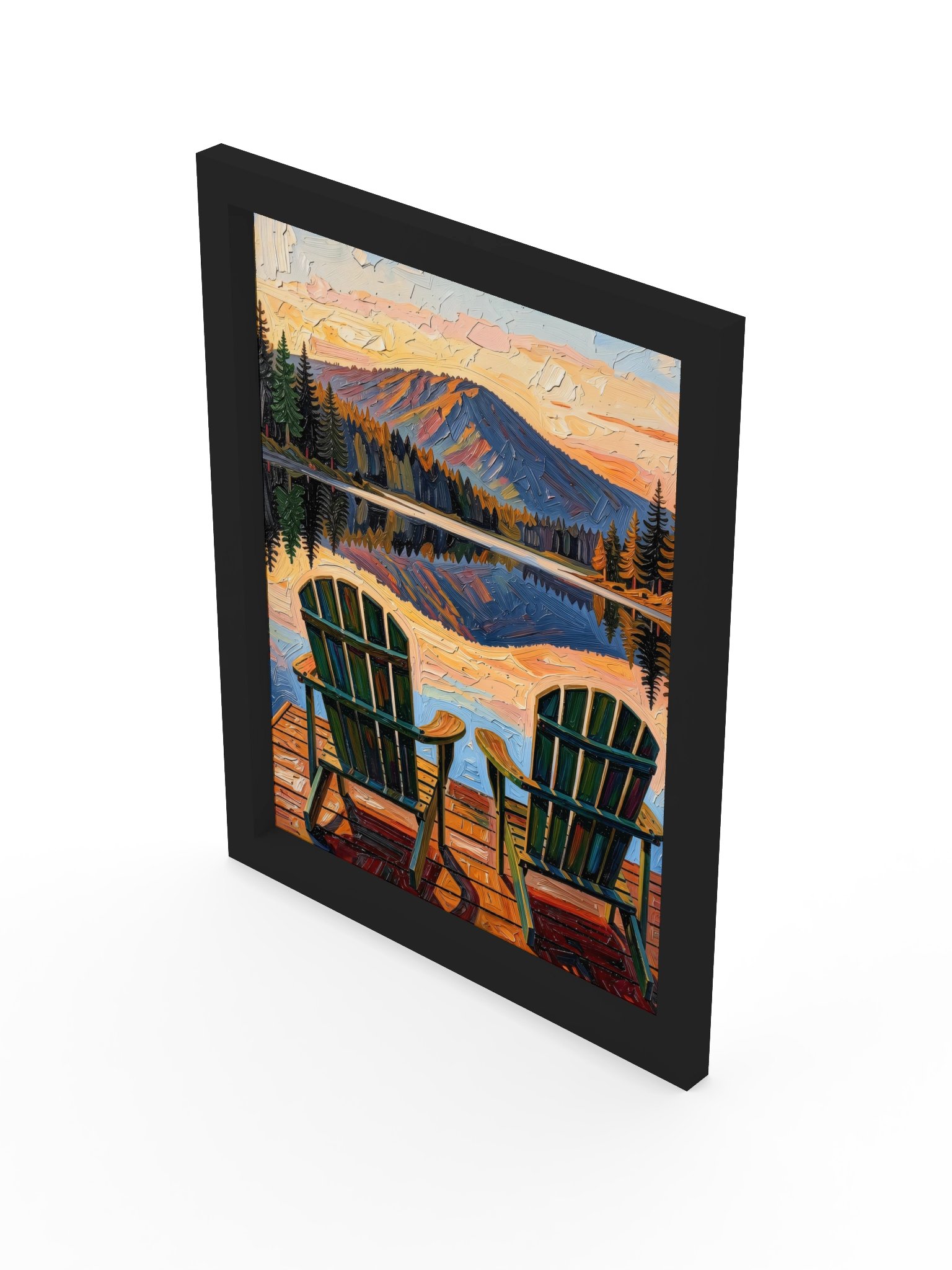Dock Chairs at Sunset Framed Print product image (20)