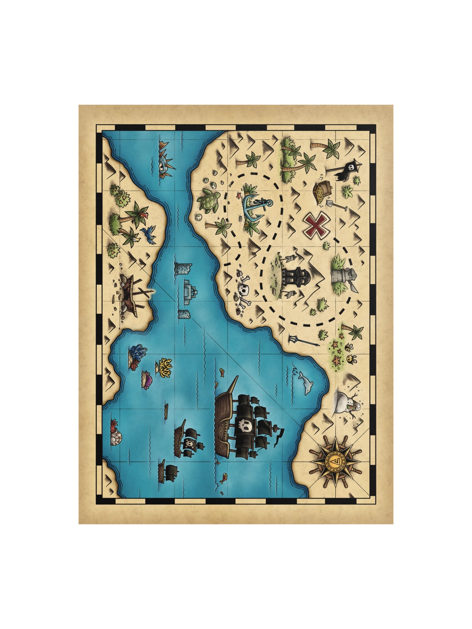 Capt. Sal's Lost Treasure Map Poster! (Large Size) product image (1)