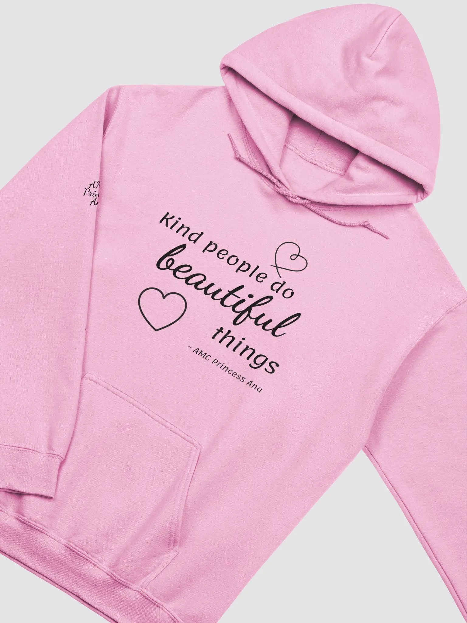 Kind people... PULLOVER Hoodie - Black text product image (2)
