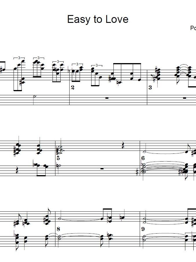 Easy to Love - Piano sheet music product image (1)