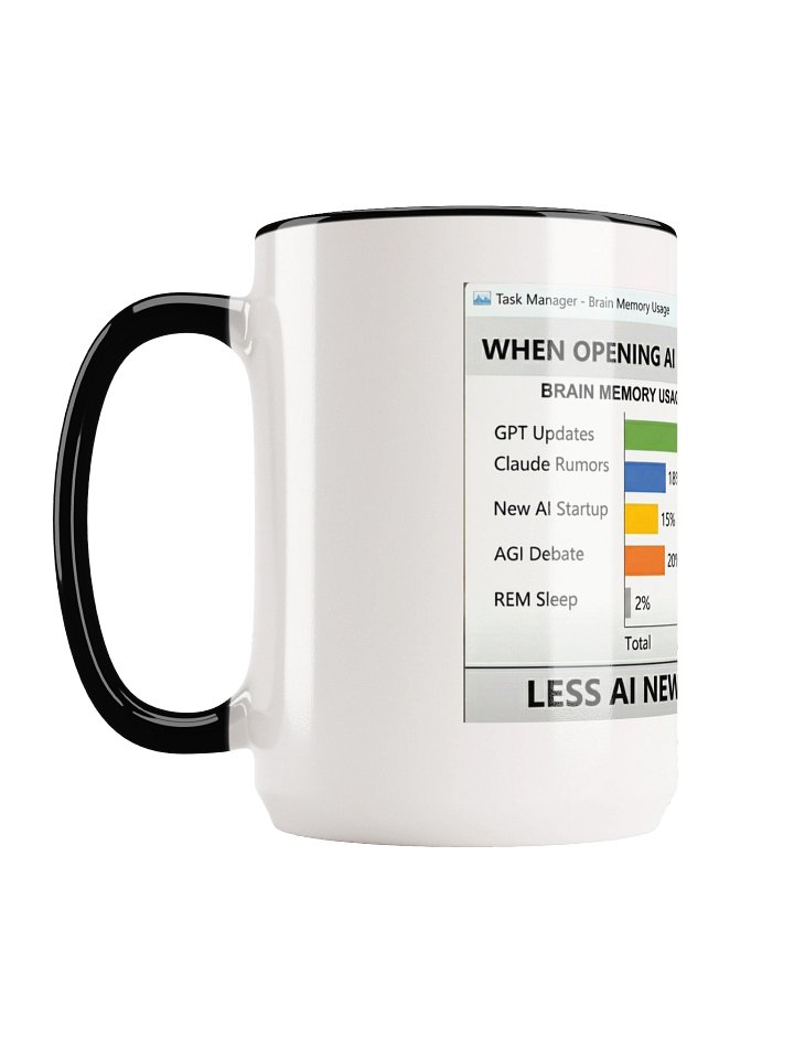 LESS AI NEWS MORE REM SLEEP Mug – AI Anxiety & Digital Wellness Humor product image (21)