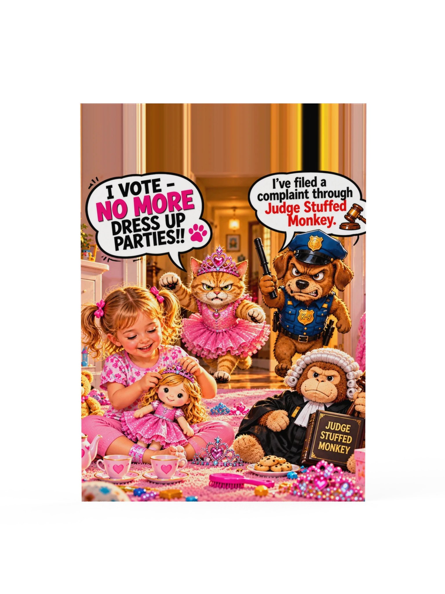 1 Earth Prints Princess Cat Cop Dog Enhanced Matte Poster product image (29)